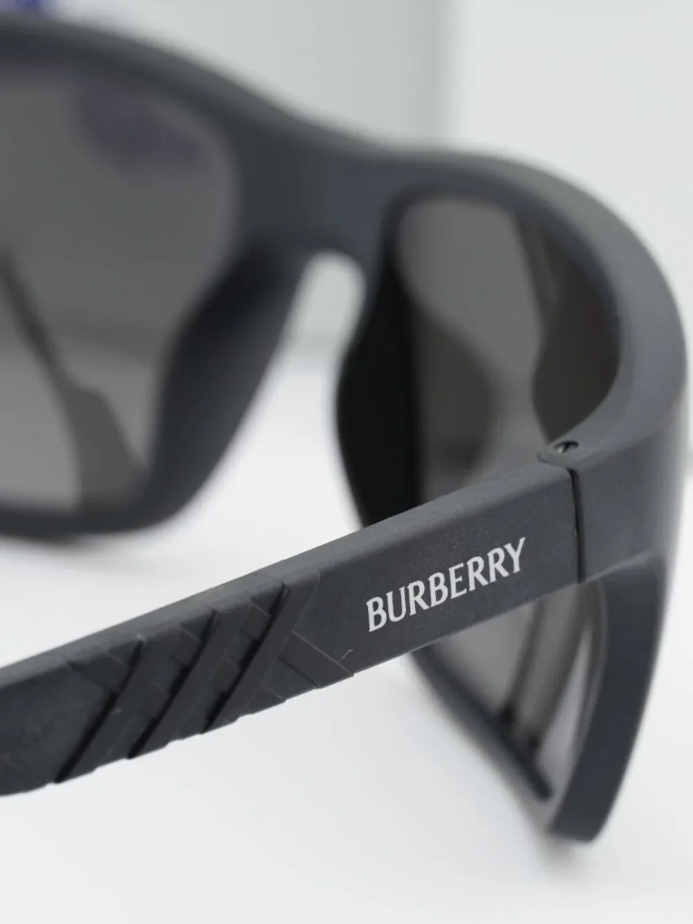 Burberry BE4483 34646G Rectangle Sunglasses - Black / Grey Mirror